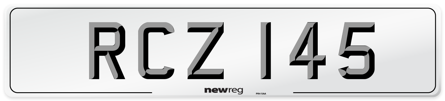 RCZ 145 Number Plate from New Reg